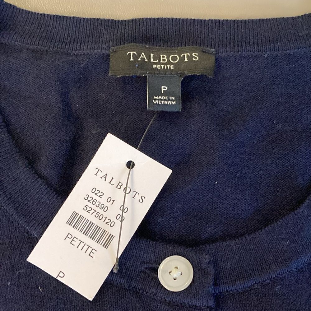 Talbots NWT Woman’s Cotton/ Rayon Striped Cardigan with 3/4 Sleeve. Size XS. - Picture 6 of 8
